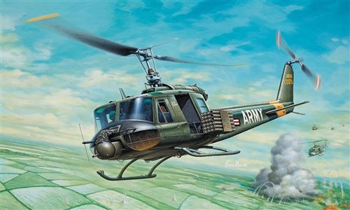 Гелікоптер UH-1B "Huey", 1:72, Italeri, 040 (Збірна модель)