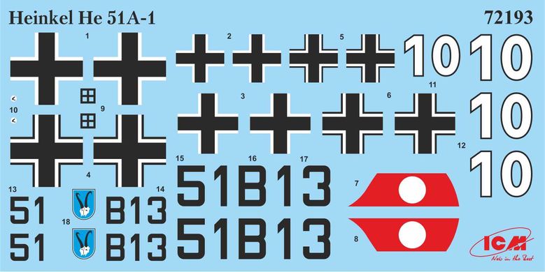 Біплани 1930-х та 1940-х років (Не-51А-1, Кі-10-II, У-2/По-2ВС) (3 моделі в наборі), 1:72, ICM, 72210