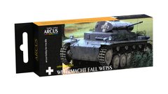 Набор эмалевых красок "Wehrmacht Fall Weiß", Arcus, 2099