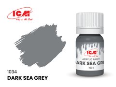 1034 Темно-морской серый, акриловая краска, ICM, 12 мл