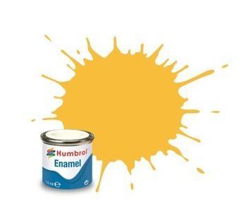7 Фарба емалева HUMBROL, жовта Light Buff (глянсова), 14 мл