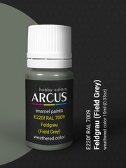 Краска Arcus E220 RAL 7009 Feldgrau, 10 мл, эмалевая