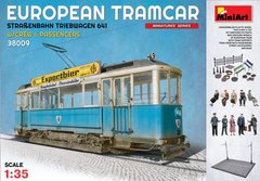 Європейський трамвай з екіпажем і пасажирами, 1:35, MiniArt, 38009