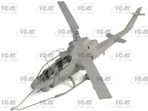 AH-1G Cobra, Американский ударный вертолет (раннего производства), 1:32, ICM, 32060 (Сборная модель)