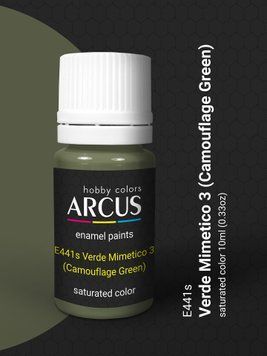 Краска Arcus E441 Verde Mimetico 3 (Camouflage Green), эмалевая