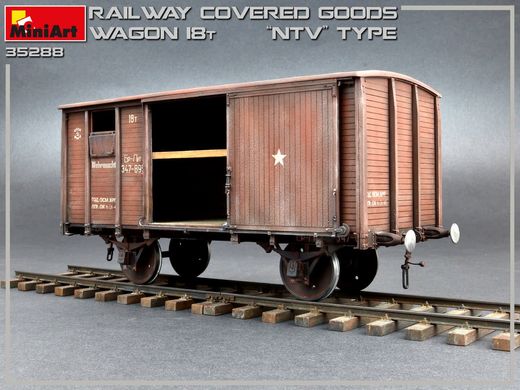 Залізничний критий вагон 18 т. Тип "НТВ", 1:35, MiniArt, 35288
