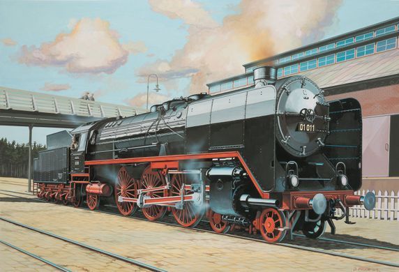 Локомотив BR-01, Express locomotive BR01 with tender 2'2' T32, 1:87, Revell, 62172 (Подарунковий набір)