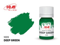 1009 Зеленый, акриловая краска, ICM, 12 мл