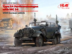 Збірна модель автомобіля Type G4 Partisanenwagen з MG 34, 1:72, ICM, 72473