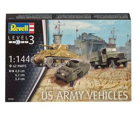 Американская военная техника, 2 МВ (6 моделей в наборе), 1:144, Revell, 03350
