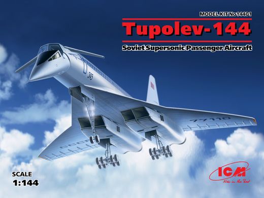 Надзвуковий пасажирський літак Туполєв-144, 1:144, ICM, 14401