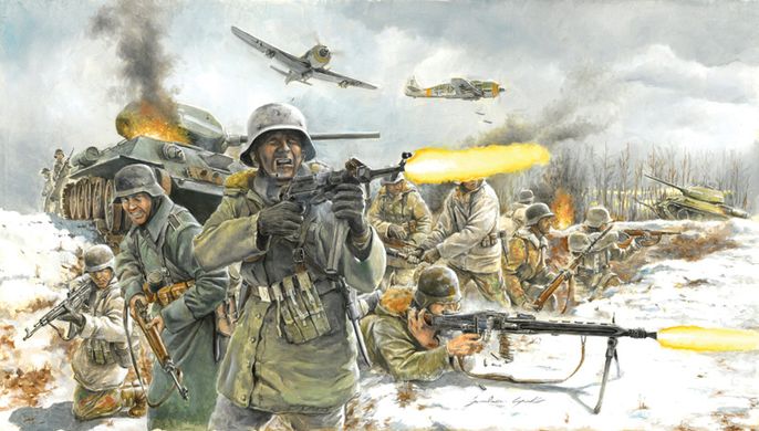 Німецька піхота (зимова форма), Друга Світова війна, 1:72, Italeri, 6151